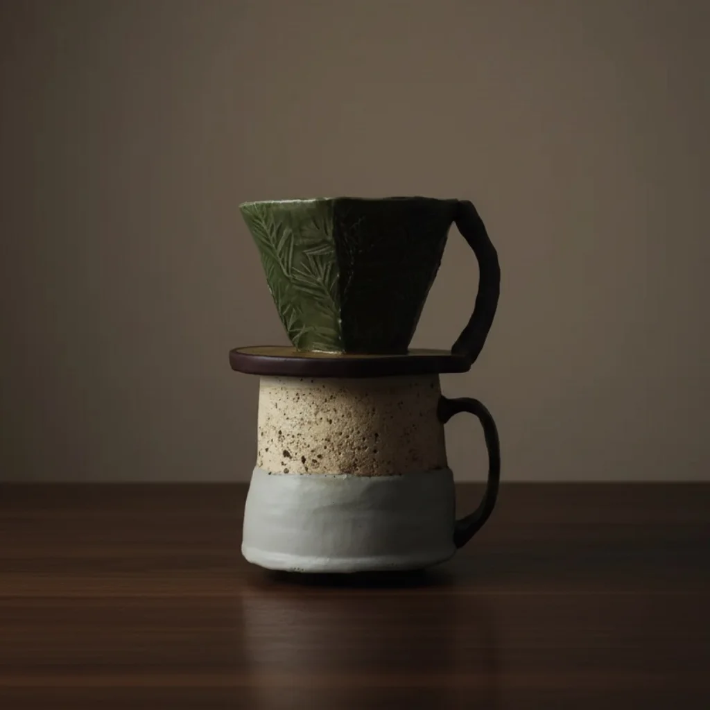 Ceramic Coffee Maker - AI Product Shots