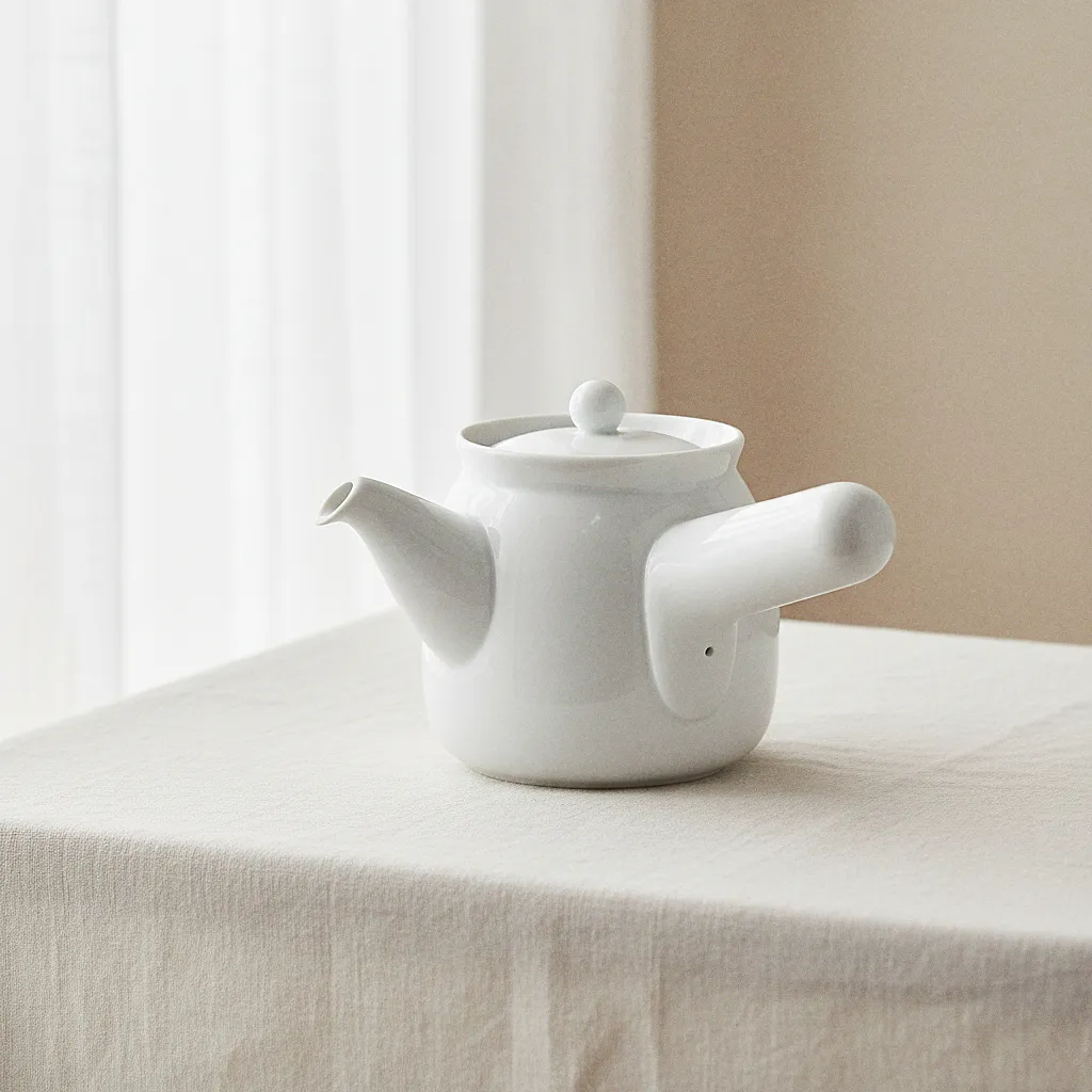 Teapot Linen Table - Created with Product Lens AI